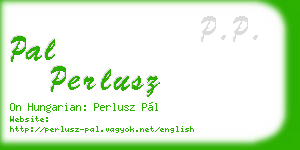 pal perlusz business card