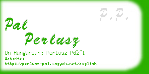 pal perlusz business card